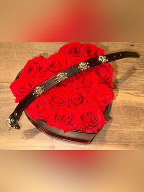 Black Skull Studded Small Dog Collar | Adjustable Vegan Leather